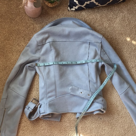 As seen on Caelynn Bachelor. H&M Blue Moto Jacket - Picture 6 of 8